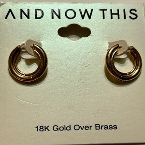 And Now This earrings 18k over brass earrings